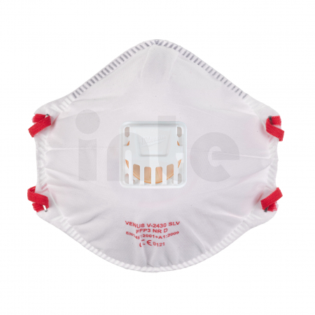 MILWAUKEE FFP3 Respirator with Valve 10 kusů respirátorů FFP3 s těsněním 4932471906