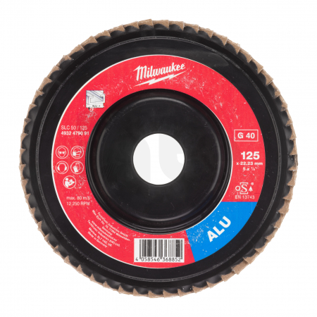 MILWAUKEE Flap discs Aluminum ALU SLC 50/125 G40 4932479091