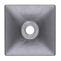 MILWAUKEE Pěchovací deska pro použití se stopkou pro pěchovací desky a pemrlice, upínání 28mm a 30mm Hex, 200 x 200 mm 493247922