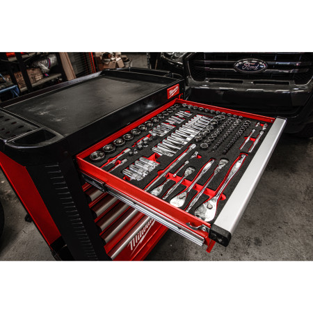 MILWAUKEE Filled 30" / 78 CM 7-Drawer Steel Storage Rolling Cabinet UK Standard Version 4932498187