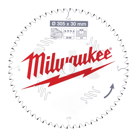MILWAUKEE Pilový kotouč dřevo 305X30X3.0X60ATB NEG. 4932471321