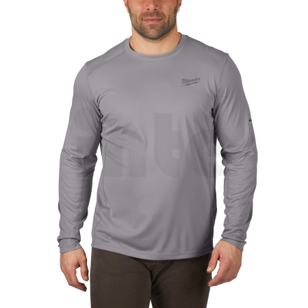 MILWAUKEE Lehké univerzální triko s dlouhým rukávem WORKSKIN™ - šedé 4933478191