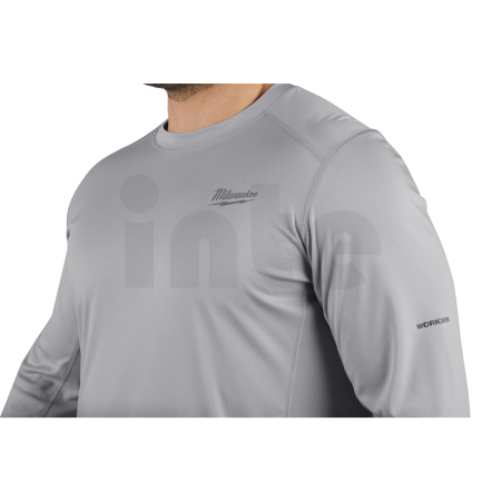 MILWAUKEE Lehké univerzální triko s dlouhým rukávem WORKSKIN™ - šedé 4933478191