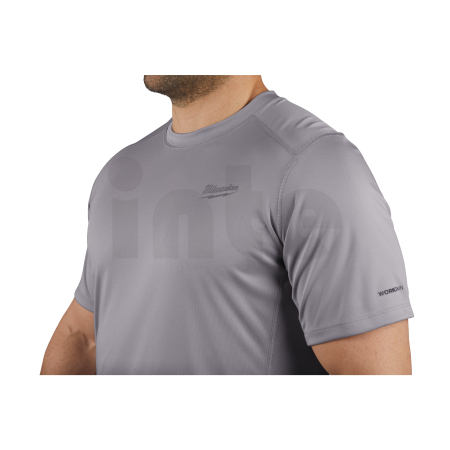 MILWAUKEE WWSSG Lehké univerzální triko s krátkým rukávem WORKSKIN™ - šedé 4933478195