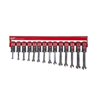 MILWAUKEE Maxbite Ratcheting Combination Spanners - 90cm Row 4932478582