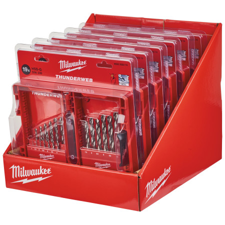 MILWAUKEE Display vrtáků THUNDERWEB HSSG 6x19 ks 4932352375