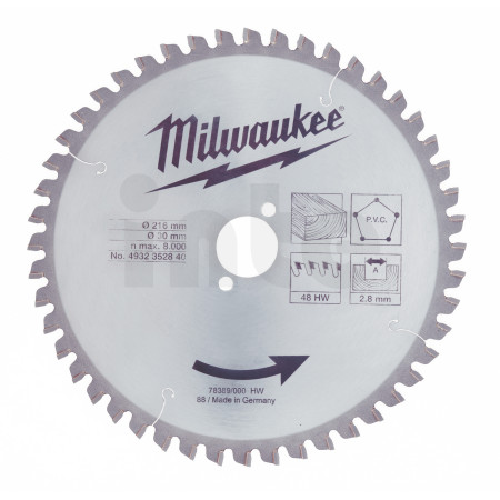MILWAUKEE Pilový kotouč pro pokosové pily 4932352840