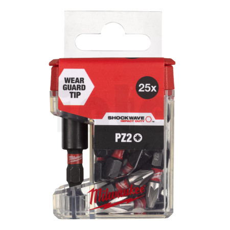 MILWAUKEE Šroubovací bit 1/4" Milwaukee Shockwave TIC TAC Set PZ 2 (Sada 26 dílů) 4932479857