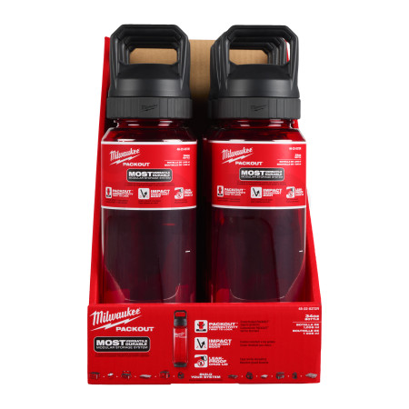 MILWAUKEE Plastová lahev PACKOUT™ 1005 ml červená 4932498637