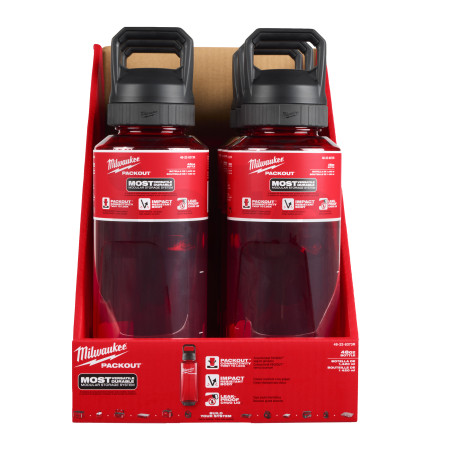MILWAUKEE Packout láhev 1420 ml s víčkem – červená 4932498638