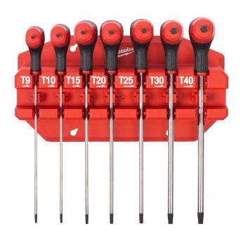 MILWAUKEE 7dílná sada klíčů Torx s pohodlnou rukojetí a stojanem 4932498690