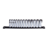 MILWAUKEE ½″ sada dlouhých metrických 12bodových nástrčných klíčů 13 ks 4932498798
