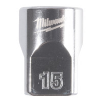 MILWAUKEE ⅜″ nástrčný klíč metrický standardní 12hranný, 15mm 4932498807