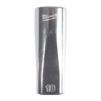 MILWAUKEE ⅜″ prodloužený nástrčný klíč metrický standardní 12-bodový - 18 mm 4932498822