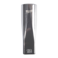 MILWAUKEE 1/2" prodloužená nástrčná hlavice 12-hranná, metrická, 18 mm 4932498839