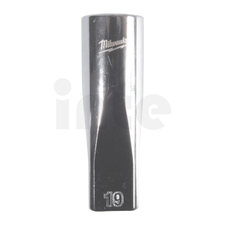 MILWAUKEE 1/2" prodloužená nástrčná hlavice 12-hranná, metrická, 19 mm 4932498840