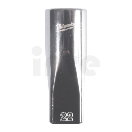 MILWAUKEE 1/2" prodloužená nástrčná hlavice 12-hranná, metrická, 22 mm 4932498843