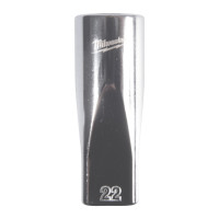 MILWAUKEE 1/2" prodloužená nástrčná hlavice 12-hranná, metrická, 22 mm 4932498843