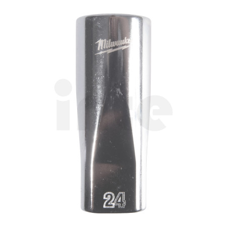 MILWAUKEE 1/2" prodloužená nástrčná hlavice 12-hranná, metrická, 24 mm 4932498845