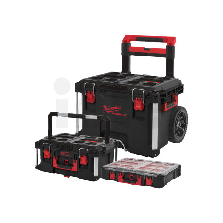 MILWAUKEE PACKOUT Sada vozíku, boxu a organizéru 4932499041