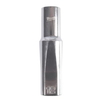 MILWAUKEE 1/2" prodloužená nástrčná hlavice 12-hranná, metrická, 12 mm 4932499117