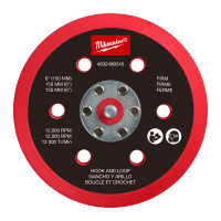 MILWAUKEE Podložka pro M12 FUEL 150 mm excentrickou brusku - tvrdá, se suchým zipem 4932499245