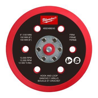 MILWAUKEE Tvrdá opěrná podložka se suchým zipem pro excentrickou brusku M12 FUEL™ 150 mm 4932499245