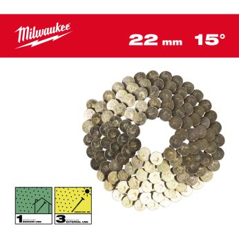 MILWAUKEE Hřebíky 15° ve svitku 3,05 x 22 mm / SS / G - 2880 ks (vhodné pro M18 FRCN45) 4932499316