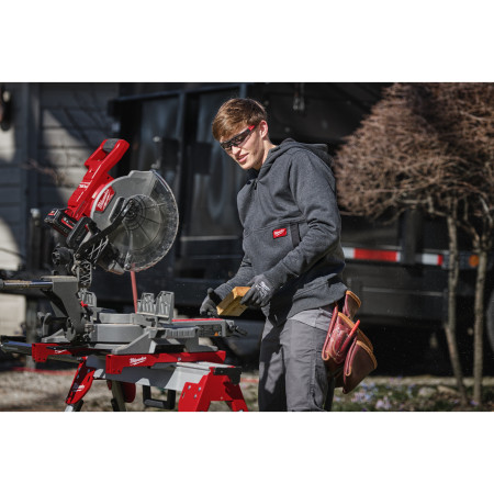 MILWAUKEE GRIDIRON Mikina s kapucí na zip šedá, velikost S 4932499393