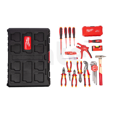 MILWAUKEE Packout Sada nářadí pro elektrikáře, 62ks 4932499466