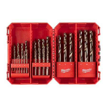 MILWAUKEE Sady vrtáků do kovu RED COBALT HSS-Ground - DIN 338, 25 ks 4932499765