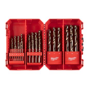 MILWAUKEE Sady vrtáků do kovu RED COBALT HSS-Ground - DIN 338, 25 ks 4932499765