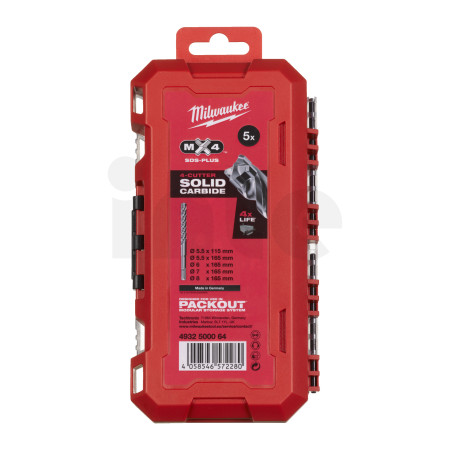 MILWAUKEE Sada vrtáků SDS-plus MX4 (5,5-8mm), 5ks 4932500064
