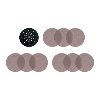 MILWAUKEE Power Grid 225 mm, H&L, zrnitost 80/120/180, sada s podložkou Pad Saver – 10 ks 4932500192