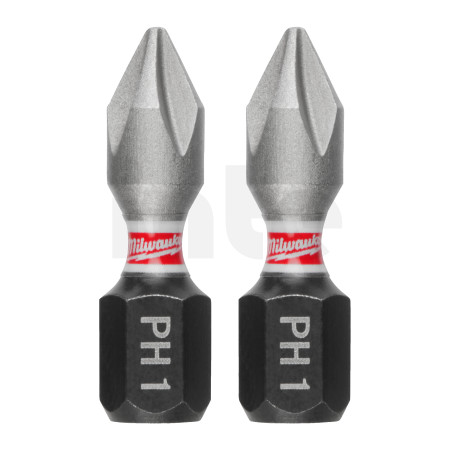 MILWAUKEE Šroubovací bity PH 1 x 25 mm SHOCKWAVE Impact Duty 3 ks 4932500352