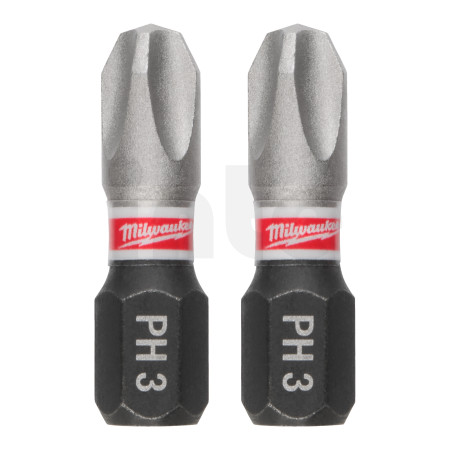 MILWAUKEE Šroubovací bity PH 3 x 25 mm SHOCKWAVE Impact Duty 3 ks 4932500354