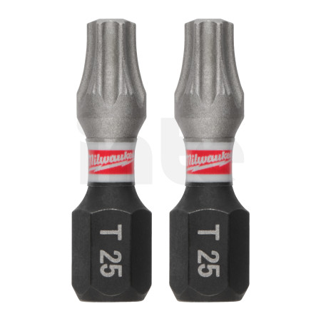 MILWAUKEE Šroubovací bit Shockwave Impact Duty TX25, 25mm, 3ks 4932500364