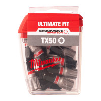 MILWAUKEE Šroubovací bity TX50 x 25 mm SHOCKWAVE Impact Duty (3 ks) 4932500368