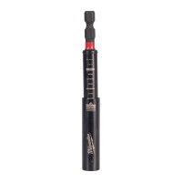 MILWAUKEE Magnetický držák šroubovacích bitů, délka 75 mm, s vodicí objímkou 4932500395