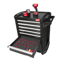 MILWAUKEE Plně vybavená sada nářadí – 246 ks v šedé dílenské ocelové skříni TOOLGUARD™ 30″ / 78 cm, verze EU Premium 4932500743