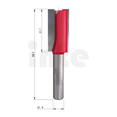 MILWAUKEE Rovná fréza, stopka 8 mm, 2C 16/66 mm – 1 ks 4932500893