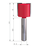 MILWAUKEE Rovná fréza, stopka 8 mm, 2C 22/57,2 mm – 1 ks 4932500896