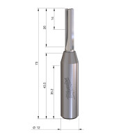MILWAUKEE Rovná fréza, stopka 12 mm, 2C 6/60 mm – 1 ks 4932500900