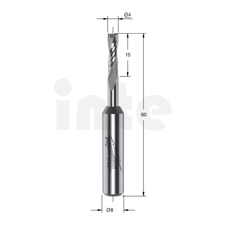 MILWAUKEE Fréza s horním odvodem třísek, stopka 8 mm, 4/60 mm – 1 ks 4932500914
