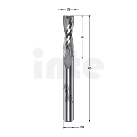 MILWAUKEE Fréza s horním odvodem třísek, stopka 8 mm, 8/80 mm – 1 ks 4932500917