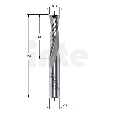 MILWAUKEE Fréza s horním odvodem třísek, stopka 12 mm, 12/100 mm – 1 ks 4932500918