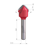 MILWAUKEE V-drážkovací fréza pro hliník, stopka 8 mm, 18 / 60 mm – 1 ks 4932500956