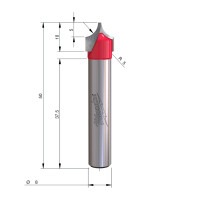 MILWAUKEE Fréza pro ozdobné zaoblení se stopkou 8 mm, 10 / 1,3 / 50 mm – 1 ks 4932500962