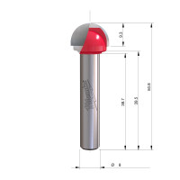 MILWAUKEE Žlábkovací fréza s rádiusem, upínání 8 mm, 15,8/50,8 mm – 1 ks 4932500970