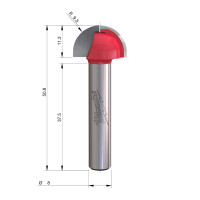 MILWAUKEE Žlábkovací fréza s rádiusem, upínání 8 mm, 19/50,8 mm – 1 ks 4932500971